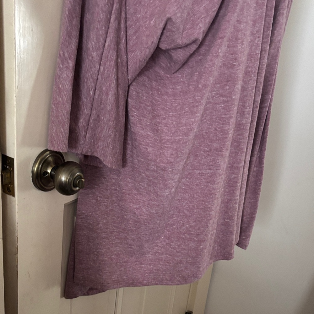 LuLaRoe Purple/rose Cardigan. high low length . 3/4 sleeves - Picture 7 of 9
